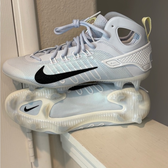 Nike Huarache 9 Elite Mid Lax SE Grey Cleats FV6149-001 Men's Size 12 - Picture 6 of 9